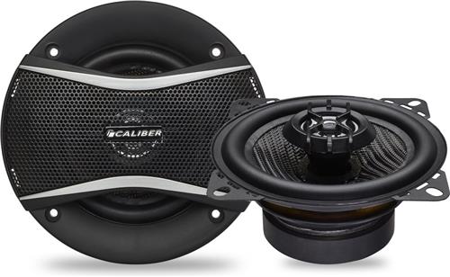 Caliber Auto Speakers - Ø 10 cm speaker frame - 30 Mm Mylar Dome Tweeters - 160 Watt Totaal Vermogen - 2 Weg-Coaxiaal Luidsprekers - inclusief Grill (CDS4G)