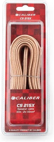 Caliber Luidsprekerkabel - Speakerkabel 2x1,5mm - 10 meter Speakerdraad - Transparant- CCA (CS215X)