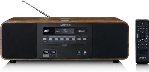 Lenco DAR-051WD - Stereo DAB+/ FM radio, CD, 2 USB, Bluetooth, QI en afstandsbediening