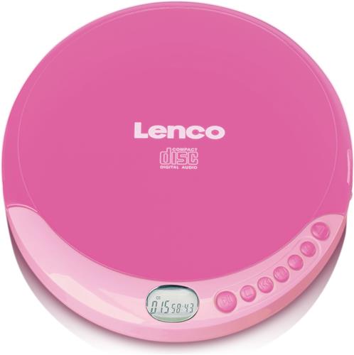 Lenco CD-011PK Discman - Draagbare CD Speler met Oordopjes - Roze