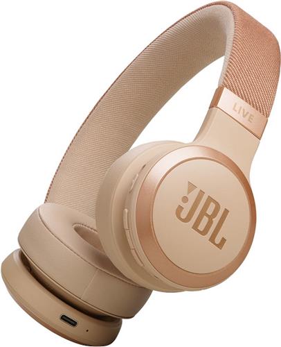 JBL Live 670NC - Draadloze on-ear koptelefoon met noise cancelling - Zand