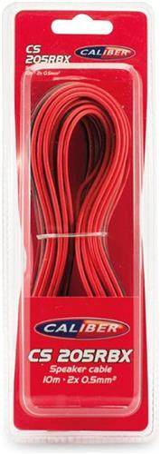 Caliber Luidsprekerkabel - Speakerkabel 2x0,5mm - 10 meter speakerdraad - Rood Zwart (CS205RBX)