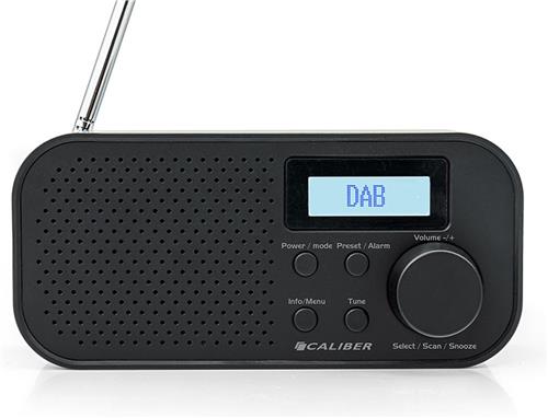 Caliber Draagbare Radio - DAB en FM Radio - Oplaadbare radio werkt 8 Uur op batterij - USB - LCD-scherm - Wekkerfunctie - 10 Presets (HPG318/319DAB)