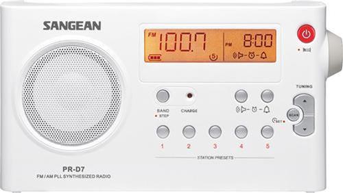 Sangean PRD7PACK - Draagbare radio met adapter - Wit