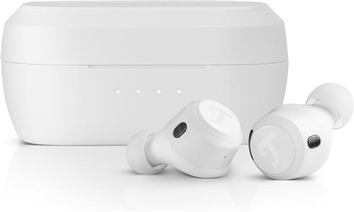 Teufel REAL BLUE TWS 3 | Draadloze oortjes met hybride Active Noise Cancelling, Bluetooth 5.3 met AAC, Spatwaterbescherming IPX4 , pure white