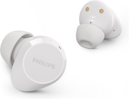 Philips TAT1209 True Wireless In Ear Bluetooth Headphones - Kleine oordopjes, Geweldige kwaliteit, Natuurlijk geluid met dynamische bass, Duidelijke gesprekken en Kleine oplaadhoes - Wit