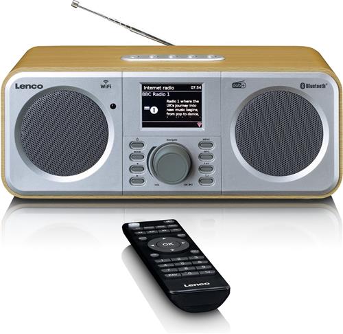 LENCO DIR-141WD - Internetradio met DAB+, Bluetooth® en Spotify Connect, hout