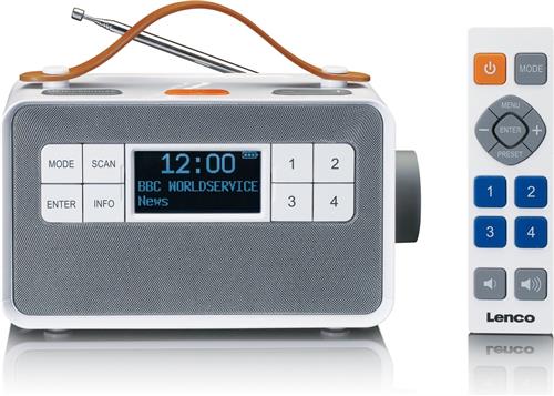 Lenco PDR-065WH - Draagbare DAB Radio voor Senioren - Eenvoudige bediening (EASY) functionaliteit - Wit