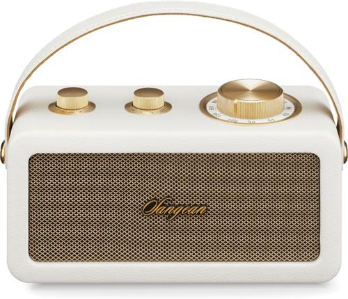 Sangean RA-101 Draagbare radio FM Bluetooth, AUX Oplaadbaar Ivory, Goud