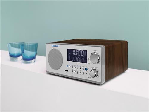 Sangean Genuine 220 - WR-22BT - AM/FM tafelradio met Bluetooth en wekker - Kersenhout