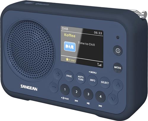 Sangean - DPR-76BT, draagbare radio DAB+/FM/bluetooth, donkerblauw