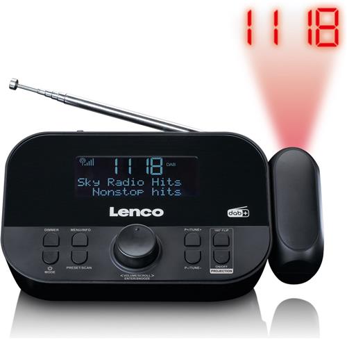 Lenco CR-615BK - Wekkerradio met DAB - Slaaptimer - Zwart