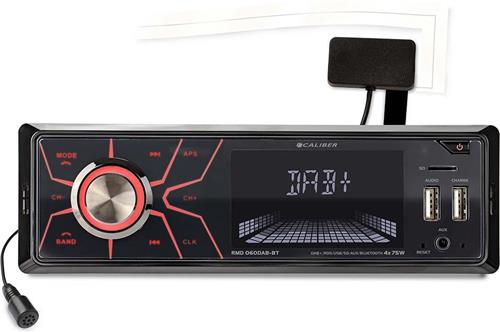 Caliber DAB+ Autoradio met Bluetooth 1 DIN FM-Radio, USB, SD en AUX Extra USB voor Opladen (RMD060DAB-BT)