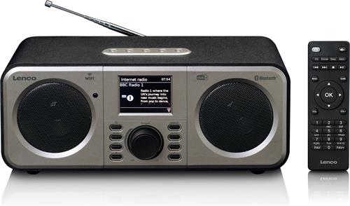 LENCO DIR-141BK - Internetradio met DAB+, Bluetooth® en Spotify Connect, zwart