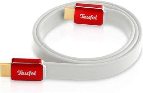 Teufel HDMI 2.0 platte kabel - Highspeed HDMI kabel, 2.0 specificaties: 4K 50/60p en 4K 3D 1.5m , wit