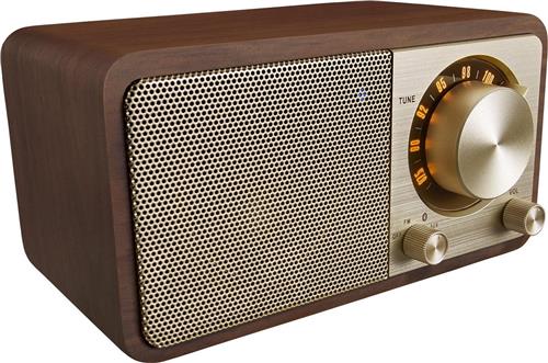 Sangean Genuine Mini - WR-7 - Mini FM-radio met Bluetooth en houten kast - Kersenhout