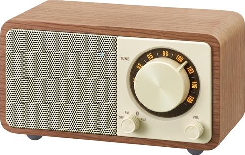 Sangean Genuine Mini - WR-7 - Mini FM-radio met Bluetooth en houten kast - Walnoot