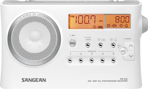 Sangean package PR-D4 - Draagbare radio - Wit