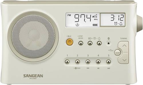 Sangean PR-D4 BT Radio Korte golf, Middengolf, Lange golf, FM Bluetooth Pastelcrèmewit (mat)