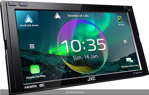 JVC KW-M875DBW – TOPMODEL – 7? WVGA Monitor / Digital Multimedia Receiver met DAB+ tuner. Draadloze smartphone verbinding (WiFi) voor Android Auto of Apple CarPlay