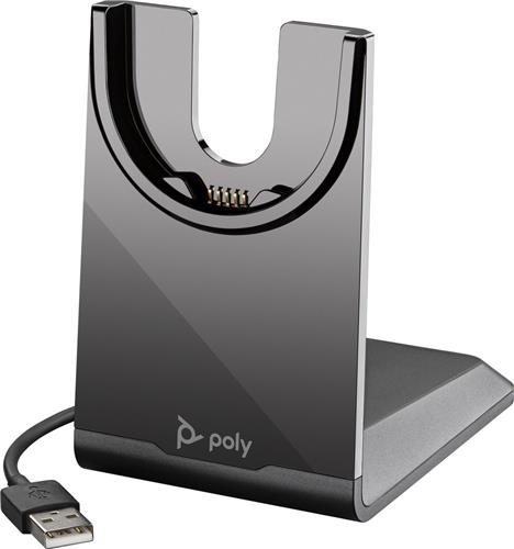 POLY Voyager Focus 2 - Headset met oplaadstatief - USB-A - zwart