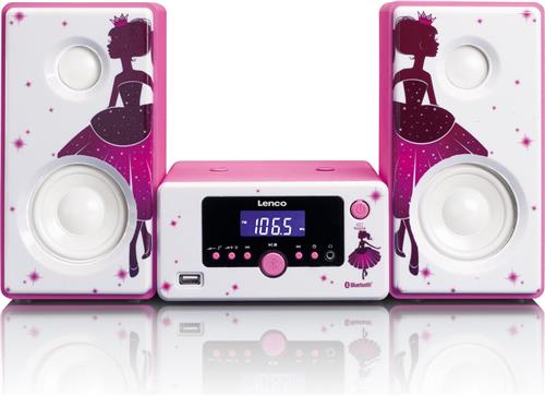 Lenco MC-020 - Stereo set met radio, Bluetooth®, USB en AUX-ingang - Prinses