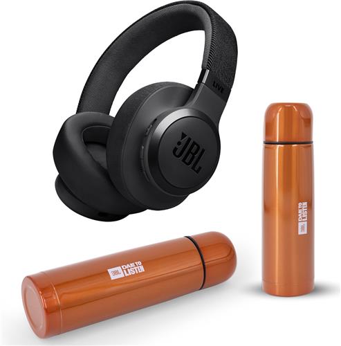 JBL Live 770NC - Draadloze over-ear koptelefoon met noise cancelling - Zwart + Thermosfles