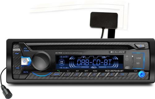 Autoradio met Bluetooth - DAB - DAB+ - Auto radio met CD speler, USB, SD, AUX, FM - 1 DIN - Handsfree bellen - 4 x 75 Watt (RCD237DAB-BT)