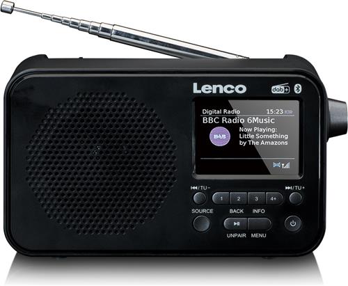 Lenco PDR-036BK - DAB en FM Radio met Bluetooth - Zwart