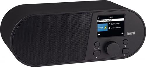 Imperial i105 internetradio (WLAN, mediaspeler, USB, DLNA, kleurendisplay, wekker, app-besturing) zwart