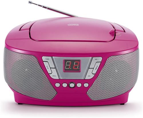 Bigben CD60RS - Draagbare Radio CD-Speler met 400 Stickers - Roze