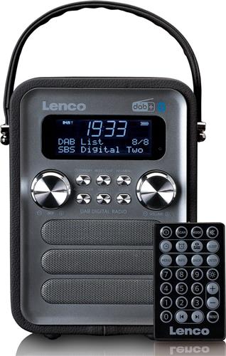 Lenco PDR-051BKSI - Draagbare DAB Radio - FM, DAB+, Bluetooth® en AUX-ingang - Met oplaadbare Batterij - Zwart