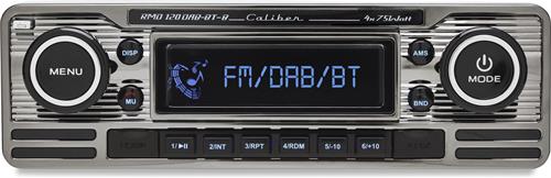 Caliber Autoradio met Bluetooth - DAB - DAB+ - USB, SD, AUX, FM - 1 DIN - Enkel DIN - Retro Oldtimer Look - Handsfree bellen - (RMD120DAB-BT-B)