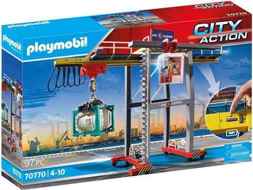 Playmobil Portaalkraan met containers 70770