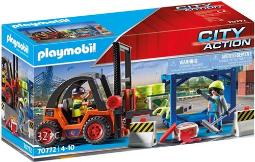 PLAYMOBIL City Action Cargo Vorkheftruck met lading - 70772