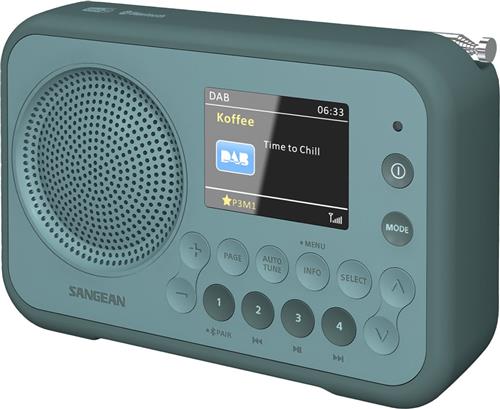 Sangean - DPR-76BT, draagbare radio DAB+/FM/bluetooth, lichtblauw