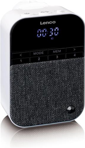 Lenco PPR-100WH - Speaker met Bluetooth® en afneembare stekker - Wit