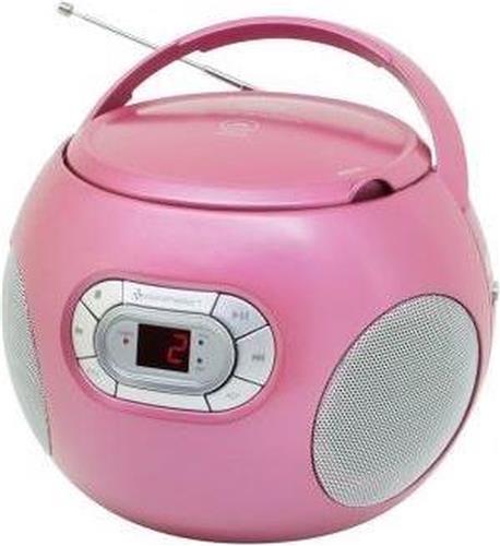 Soundmaster SCD2120PI - Boombox met FM-radio en CD, roze