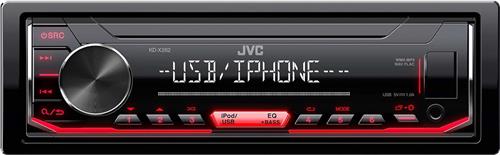 JVC KD-X262 - 1DIN Mechless USB autoradio - Rood