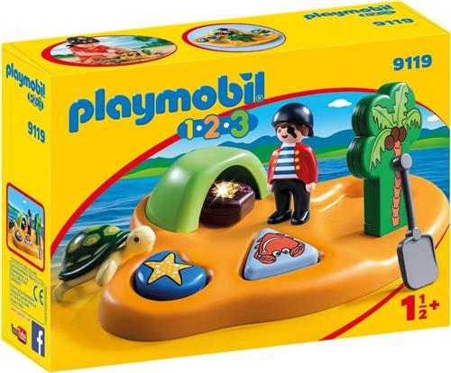 PLAYMOBIL 1.2.3 Pirateneiland  - 9119