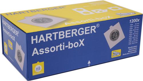 Hartberger Assorti-boX met 1200x munthouders om te nieten