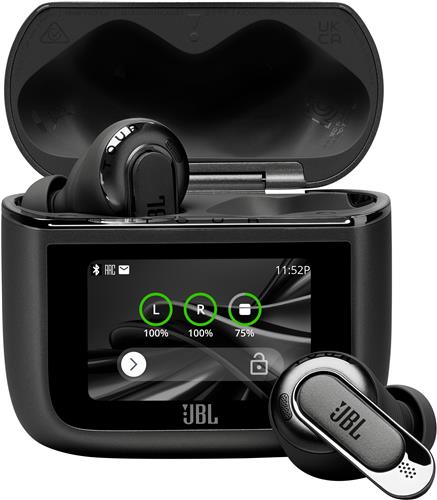 JBL Tour Pro 3 - Volledig draadloze noise-cancelling oordopjes met Smart Charging Case - Black