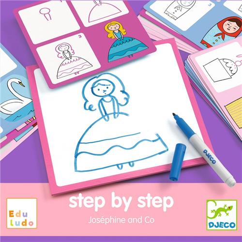 Djeco - Tekenset - Step by Step Josephine & Co