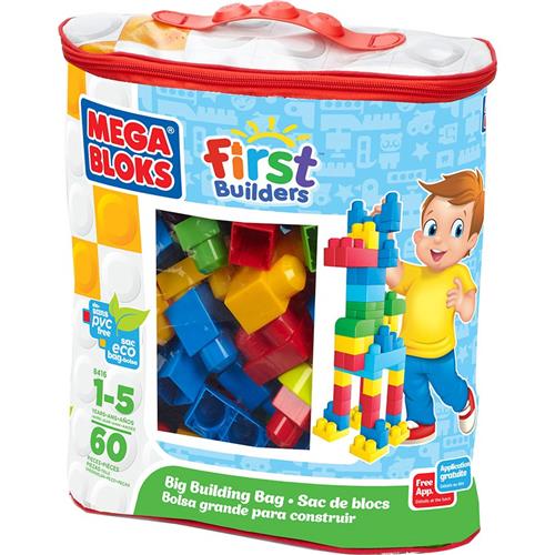 MEGA Bloks Grote bouwtas - 60 blokken - Classic bouwstenen