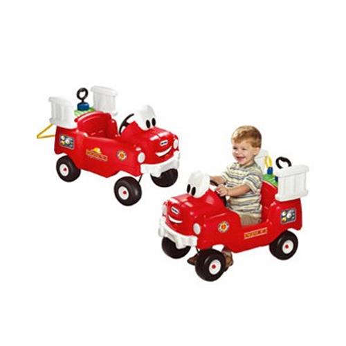 Little Tikes Cozy Coupe Brandweerwagen met Waterspuit Loopauto - Rood