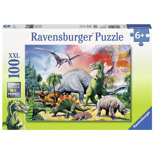 Ravensburger puzzel Tussen de dinosauriÃ«rs - Legpuzzel - 100 stukjes