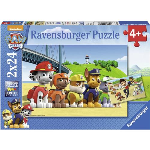 Ravensburger PAW Patrol: Dappere honden - 2x24 stukjes - kinderpuzzel