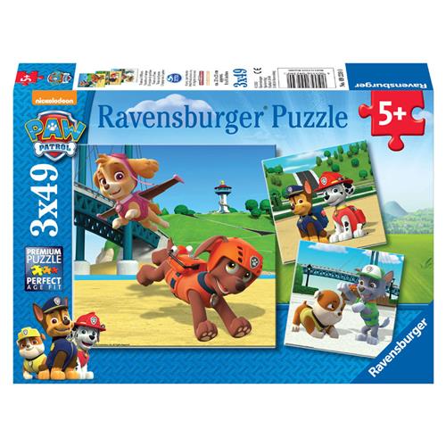 Ravensburger PAW Patrol: Team op 4 Poten - 3x49 stukjes - kinderpuzzel