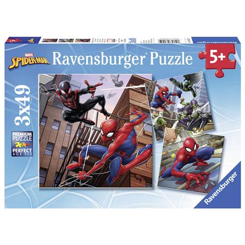 Ravensburger puzzel Spiderman in Actie - 3x49 stukjes