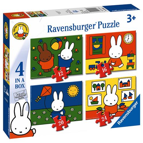 Ravensburger nijntje 4in1box puzzel - 12+16+20+24 stukjes - kinderpuzzel